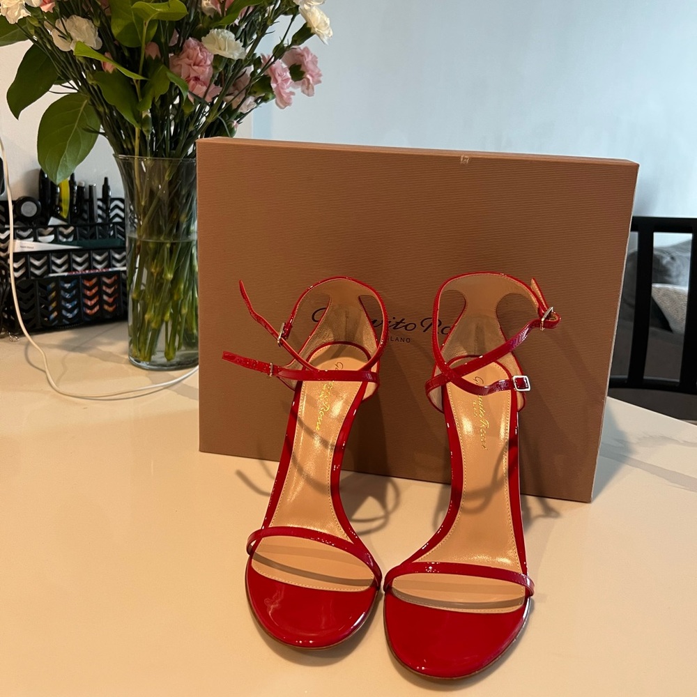 Gianvito Rossi Milano Red Sandals